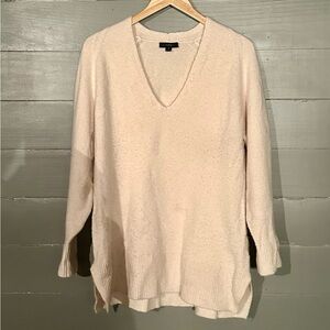 J. Crew Cream V-Neck Sweater Cozy Fit